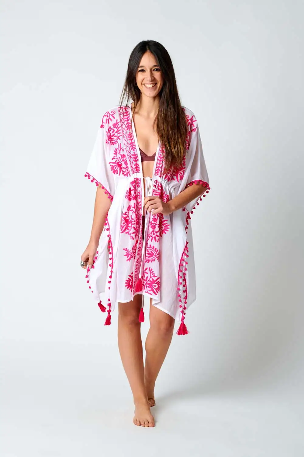 Kimono Algodón Bordado