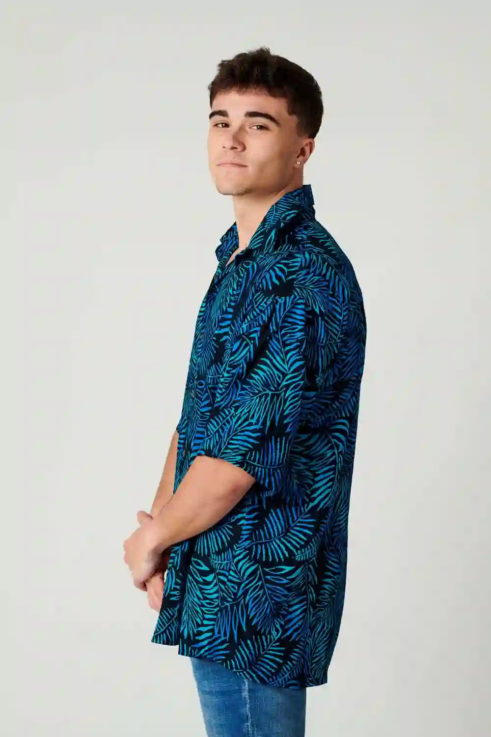 Camisa Rayón Unisex "Hojas"