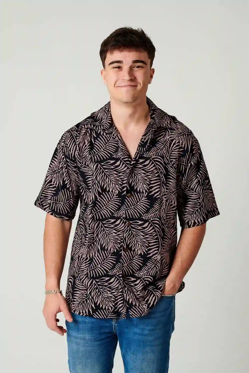 Camisa Rayón  Unisex " Hojas "