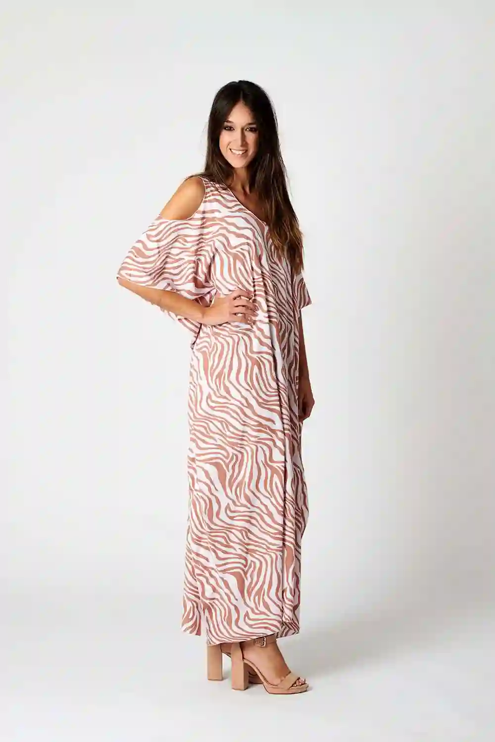 Kaftan Largo Rayón Print Cebra
