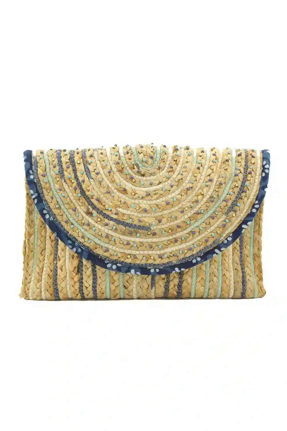 Bolso Mano Yute Abalorios