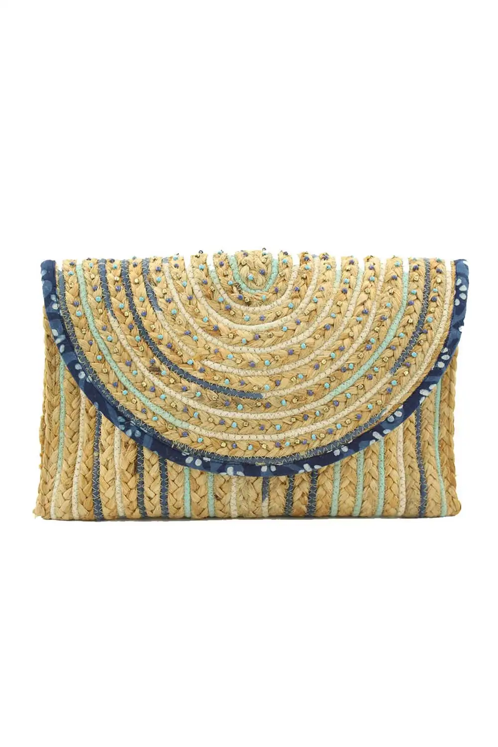 Bolso Mano Yute Abalorios