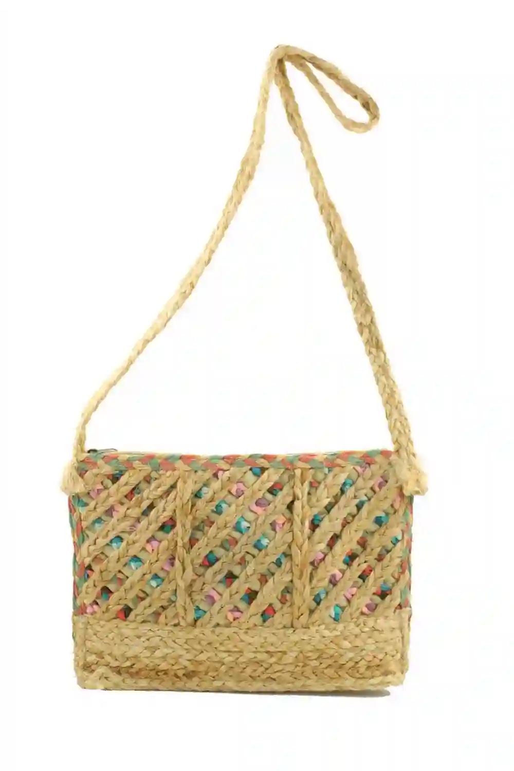 Bolso Mano Yute Trenzado