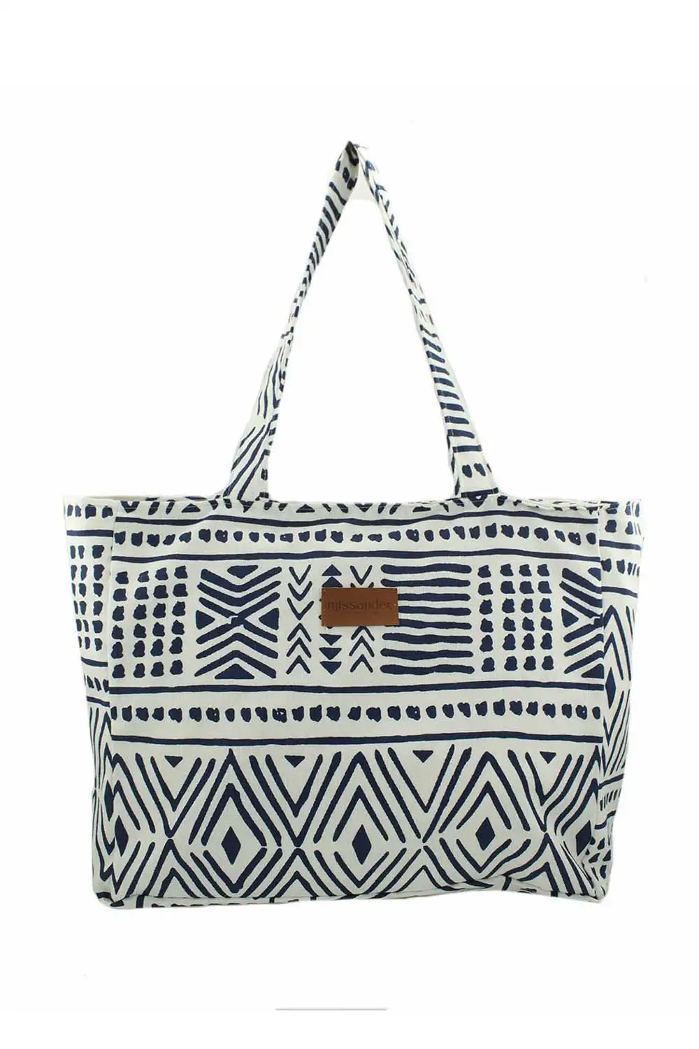 Bolsa Playa Rectangular Loneta Étnico