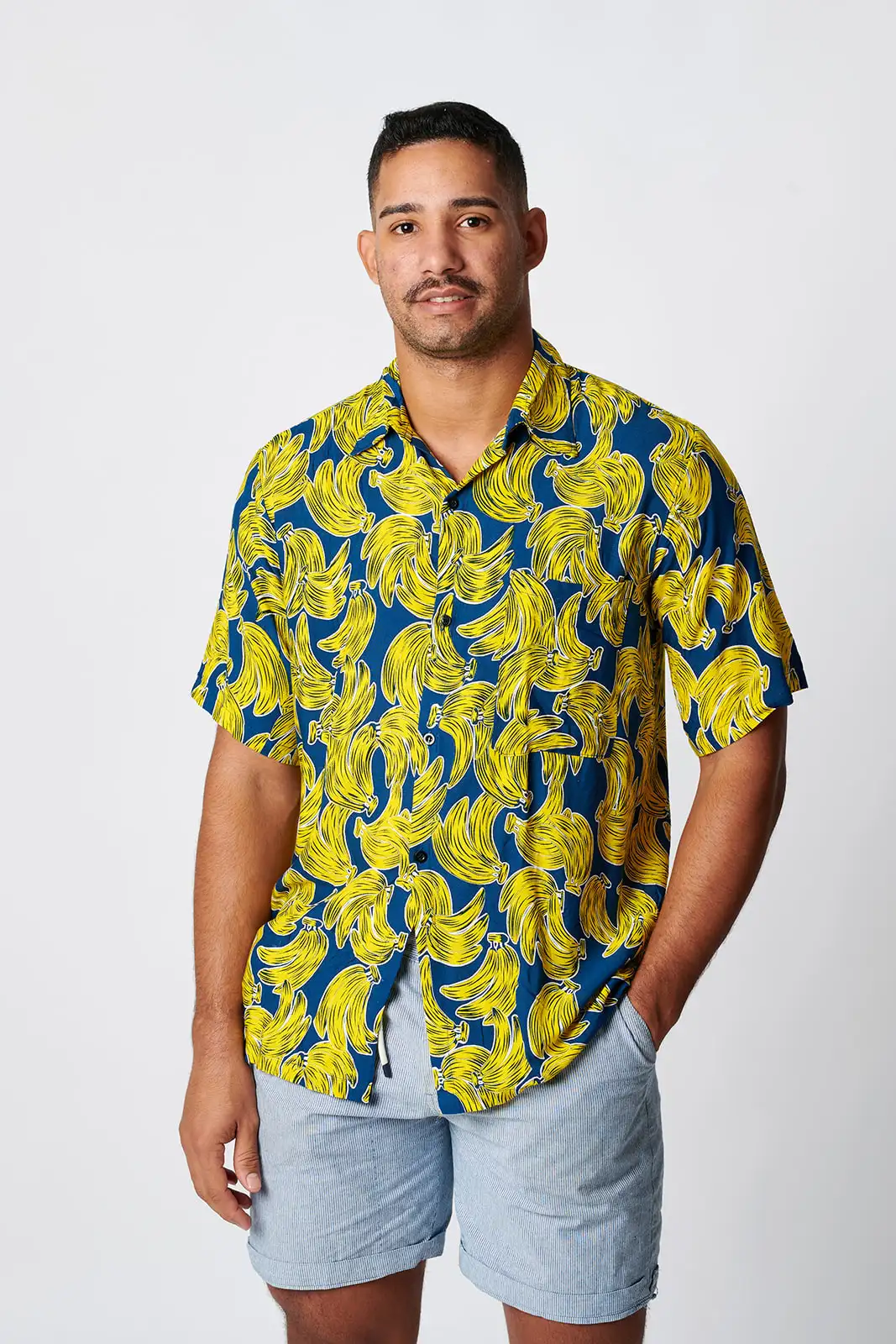 Camisa Rayón manga Corta Bananas