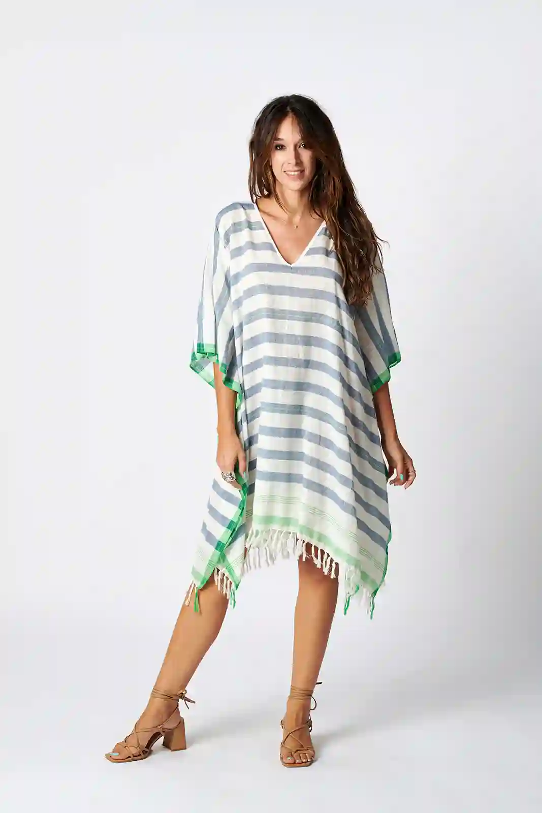 Poncho Algodón  Rayas