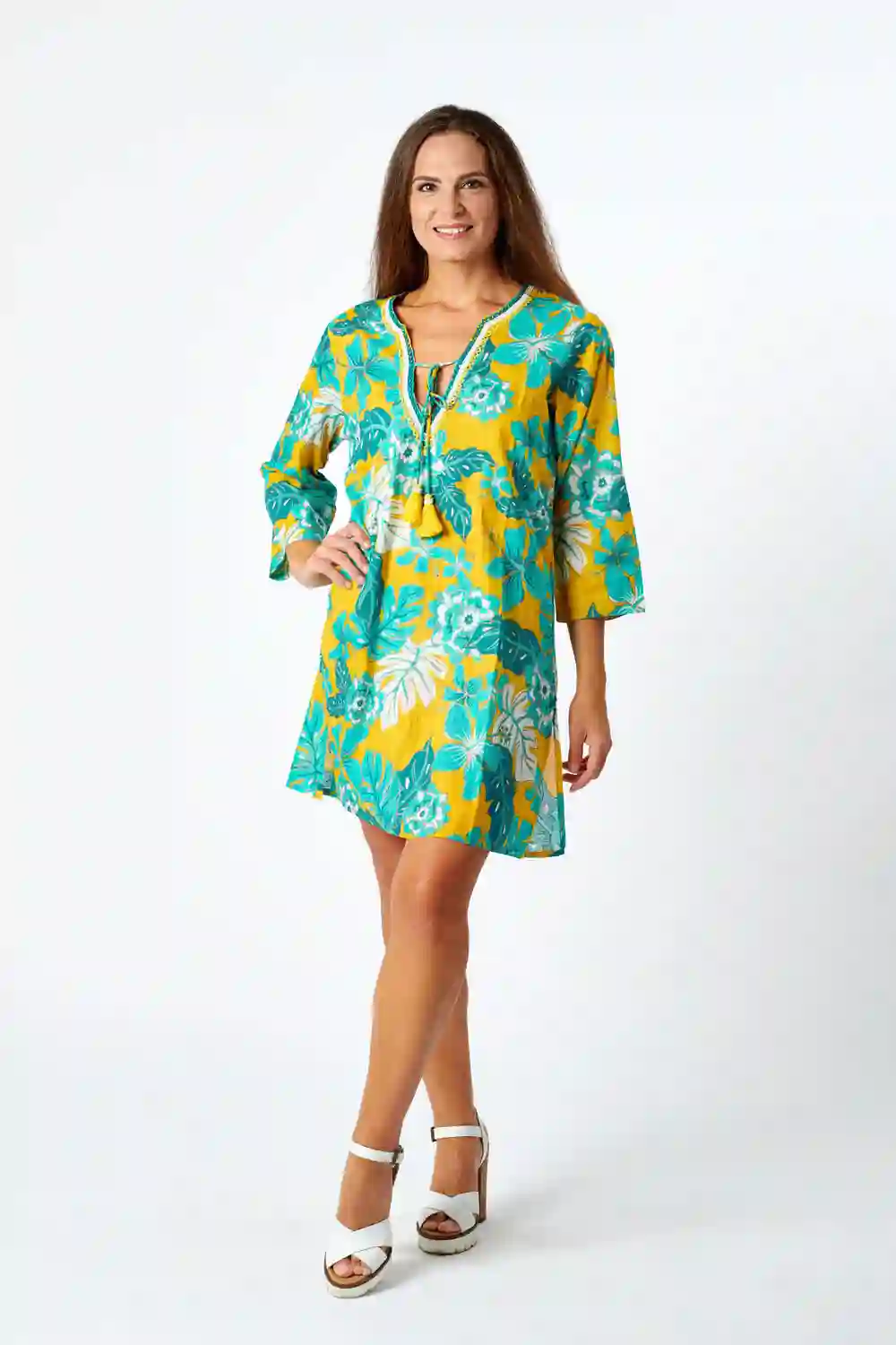 Kurta Algodón Flores