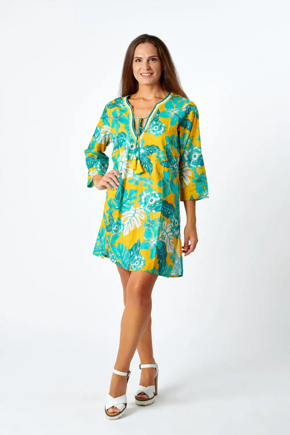 Kurta Algodón Flores