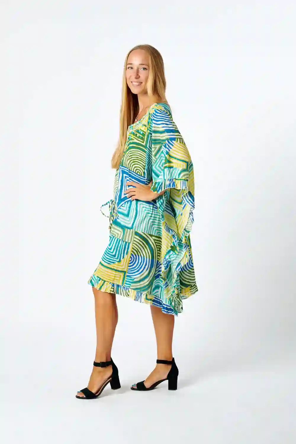 Poncho Algodón Geométrico
