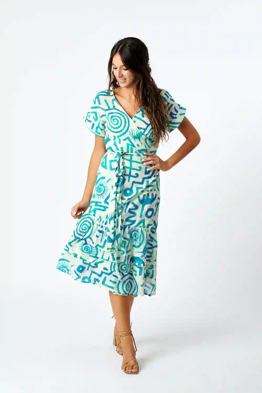 Vestido Abierto Algodón Rupestre