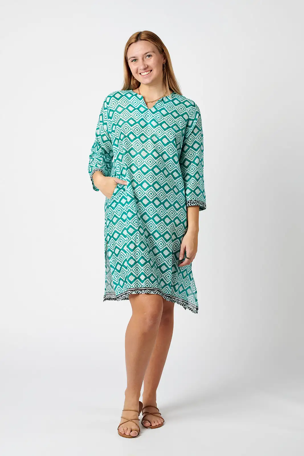 Kurta Algodón impreso étnico