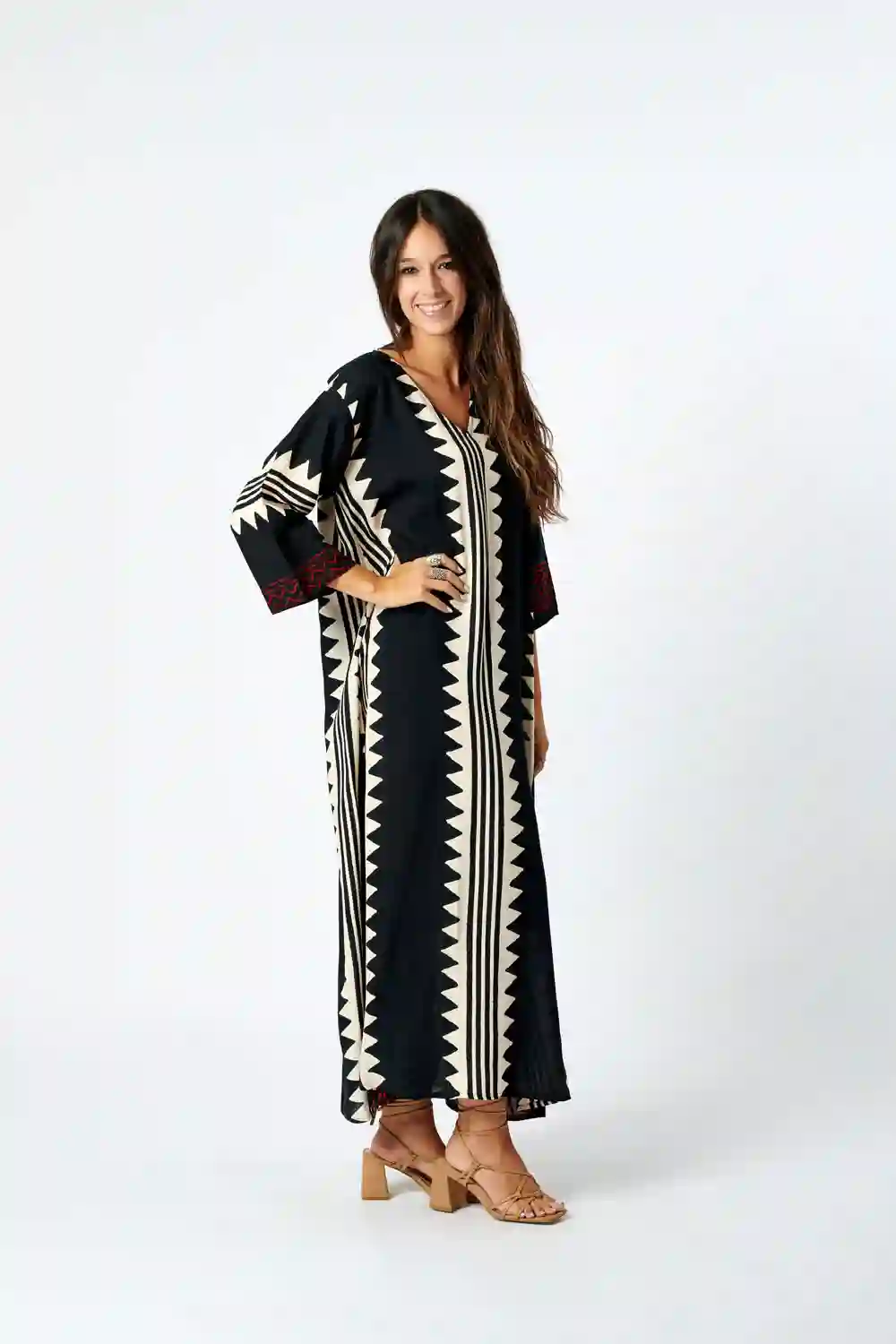 Kaftan Largo Viscosa Zig-Zag
