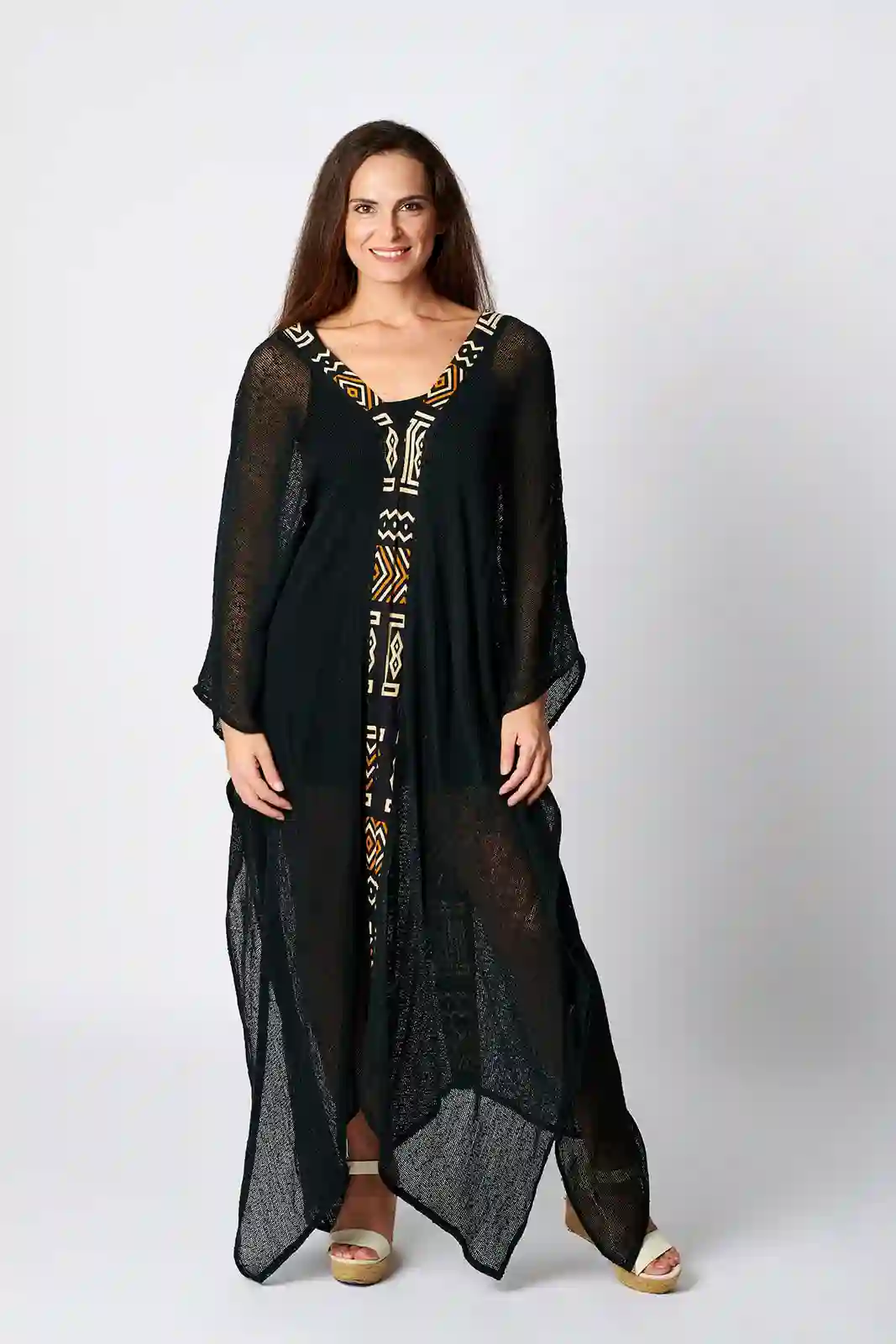 Kaftan Largo Algodón Red