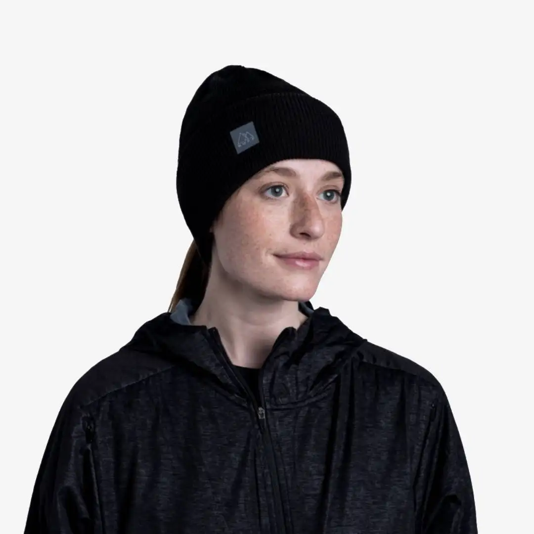 Buff Crossknit Beanie Solid - Image 2