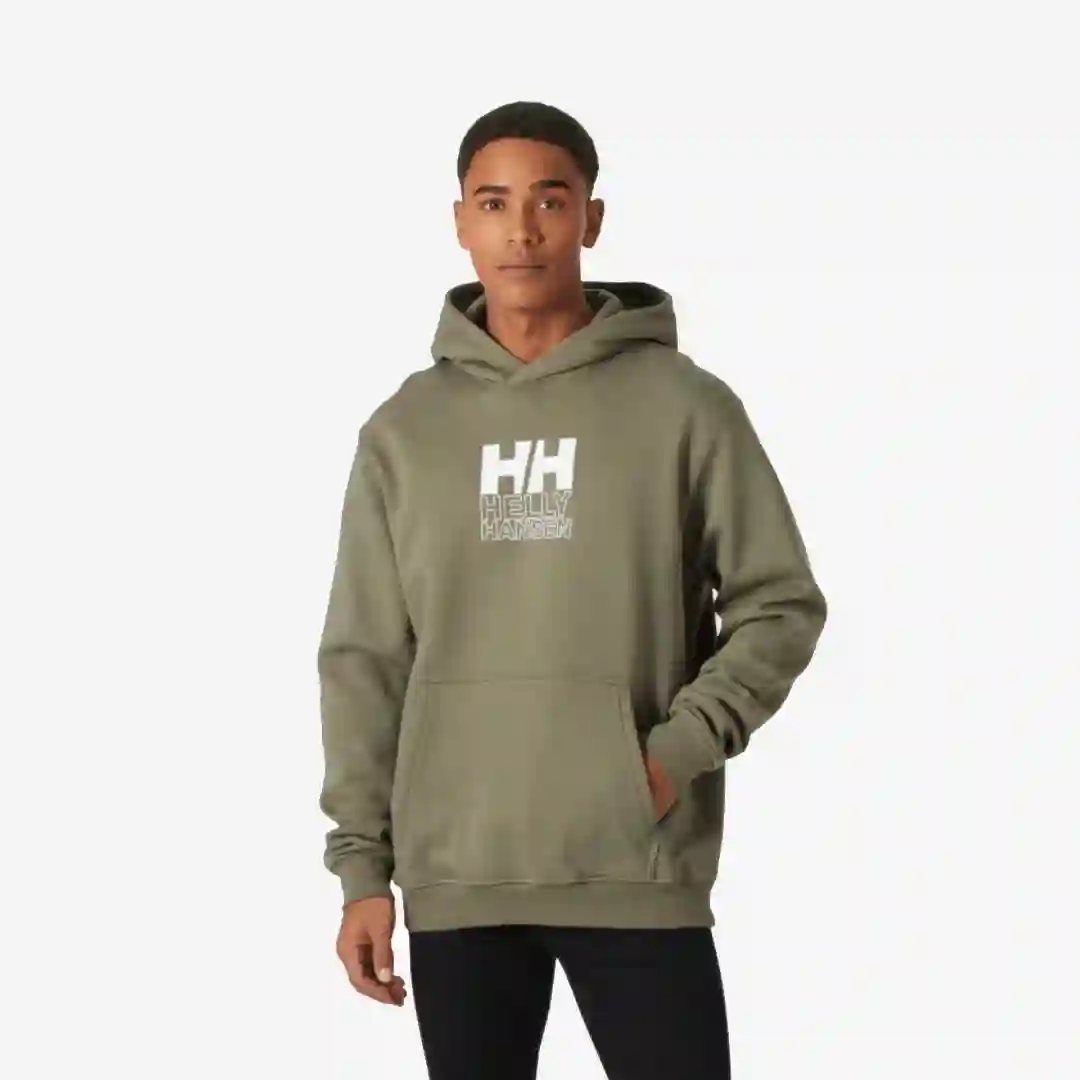 Sudadera con capucha y gráfico de polar de algodón HH
