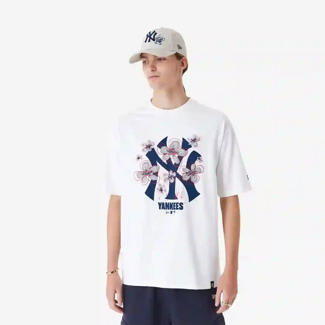 Camiseta New Era Mlb Floral Logo Os