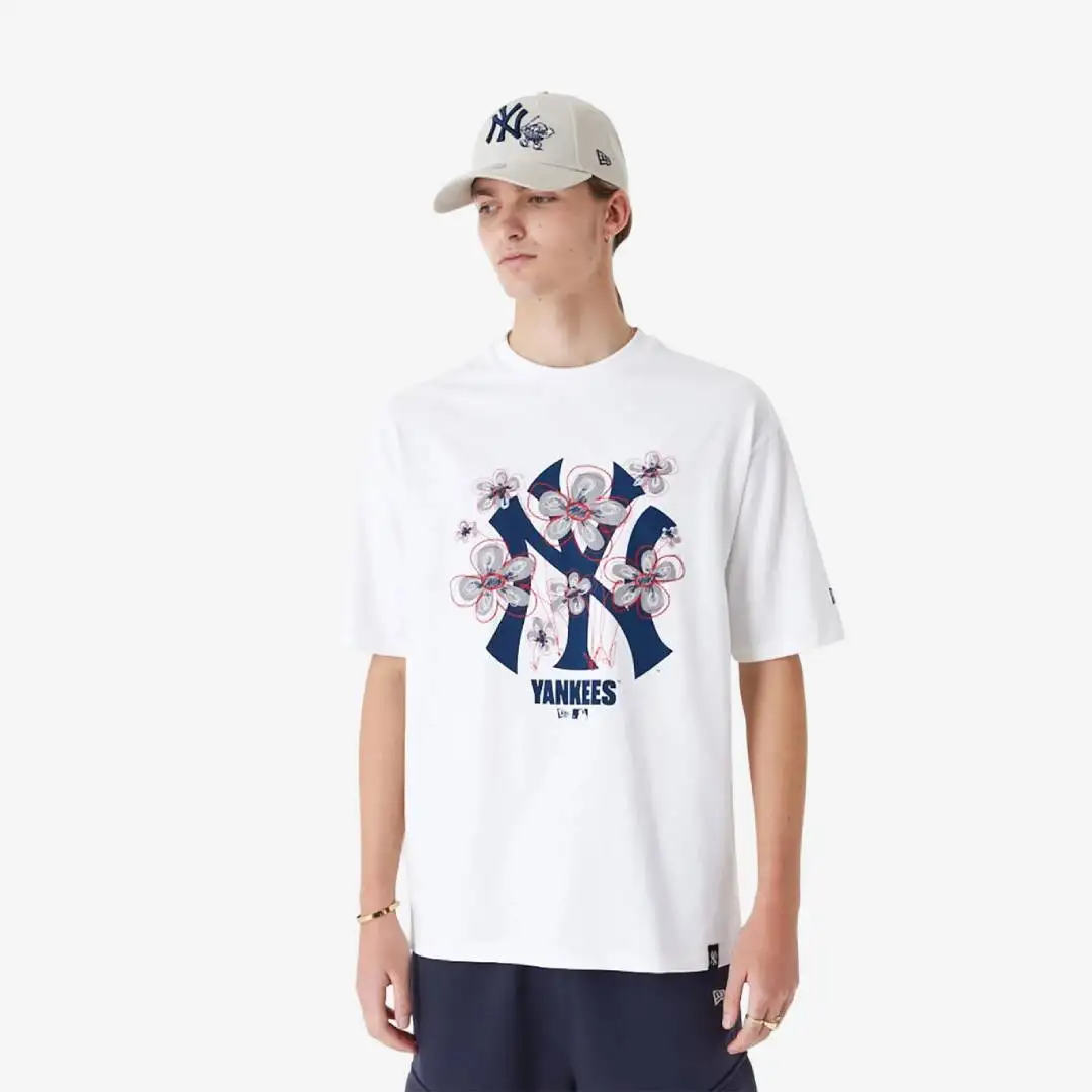 New Era Mlb Floral Logo Os Tee