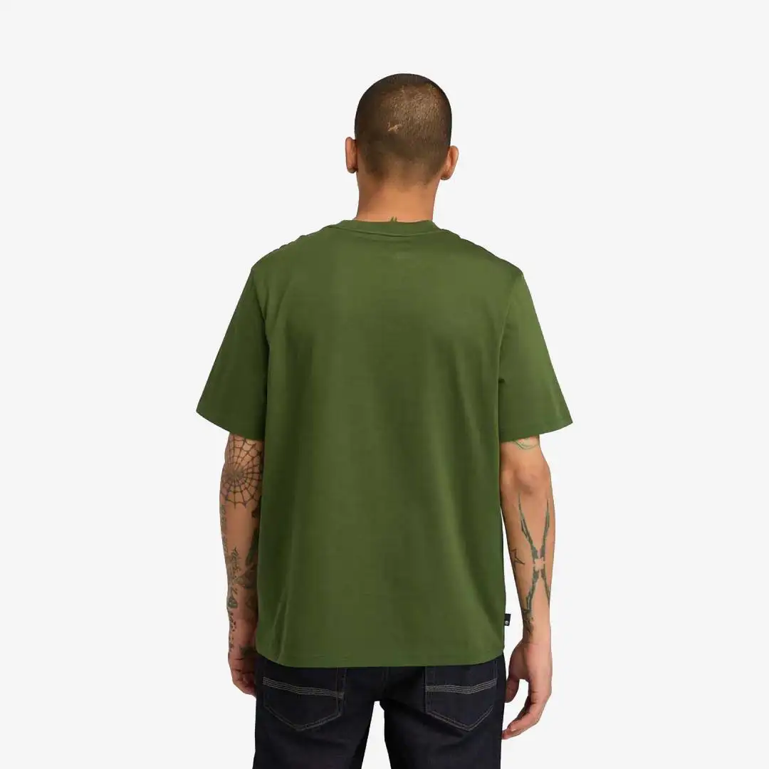 Timberland bordado tonal ss camiseta negro verde bosque - Imagen 2