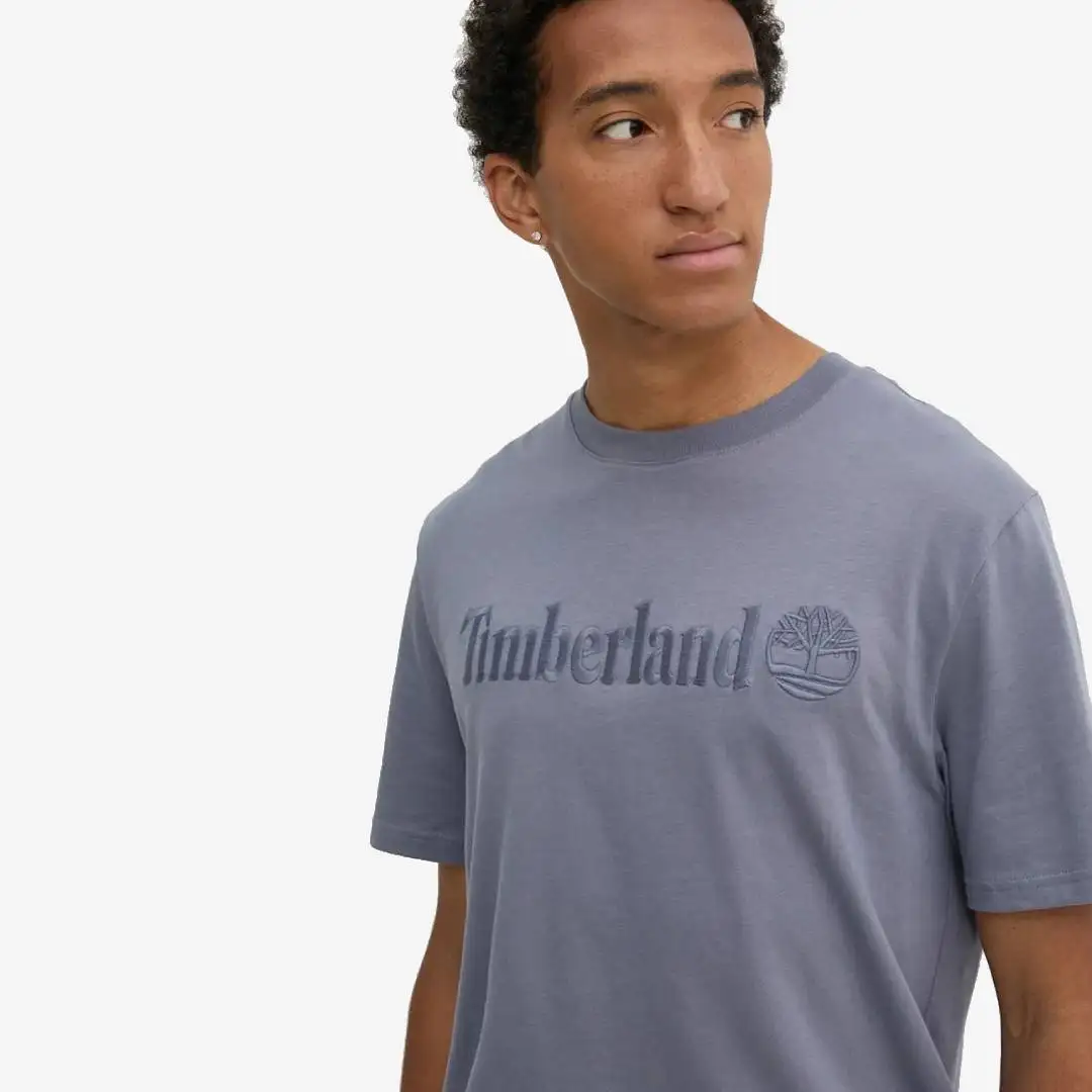 Timberland Bordado Tonal Ss Tee Folkstone Gris - Imagen 3
