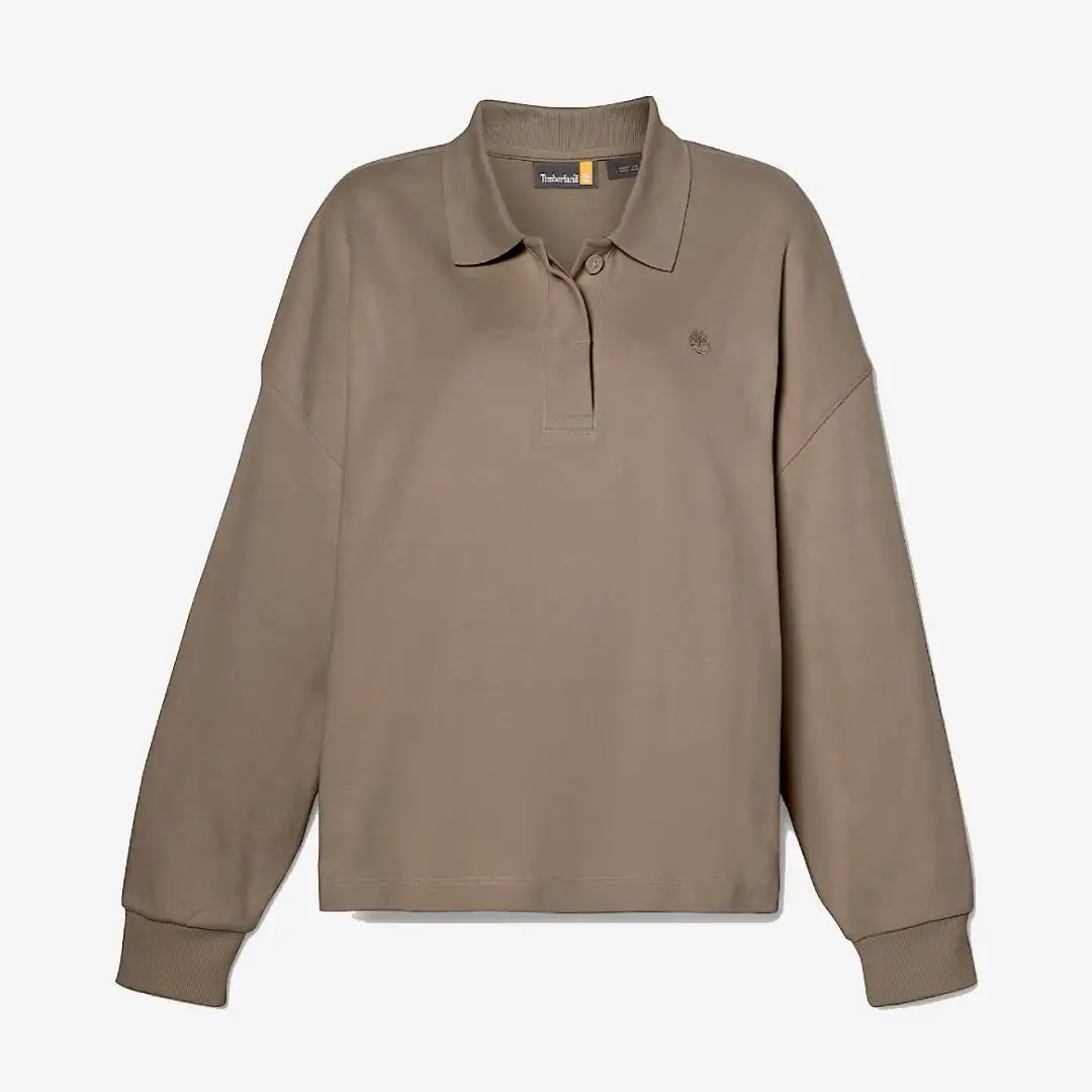 Timberland Lush Polo Sweatshirt Chocolate Chip - Image 4