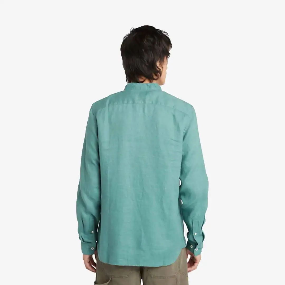 Timberland Mill Brook Linen Korean Collar Shirt - Image 2