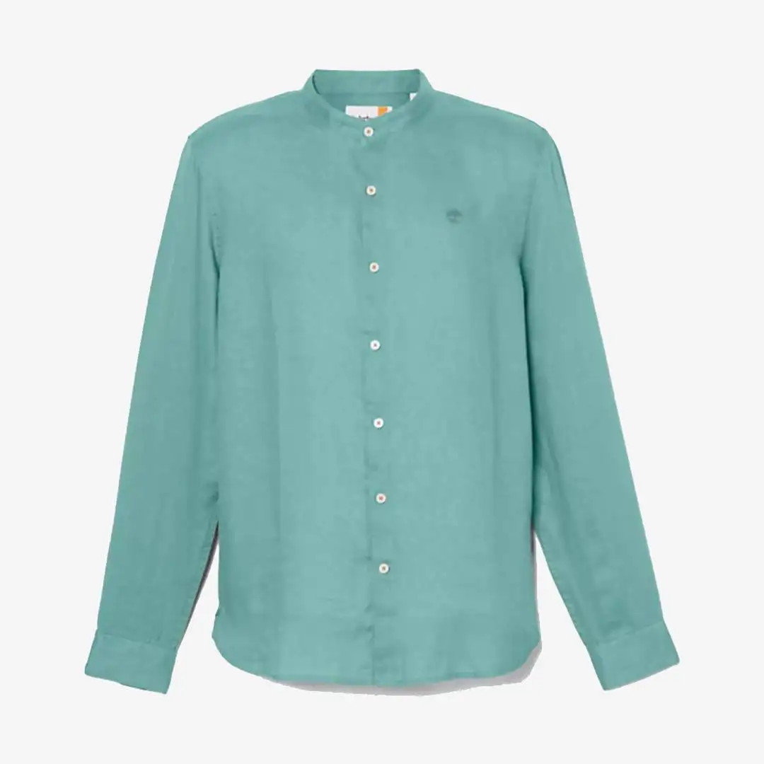 Timberland Mill Brook Linen Korean Collar Shirt - Image 3