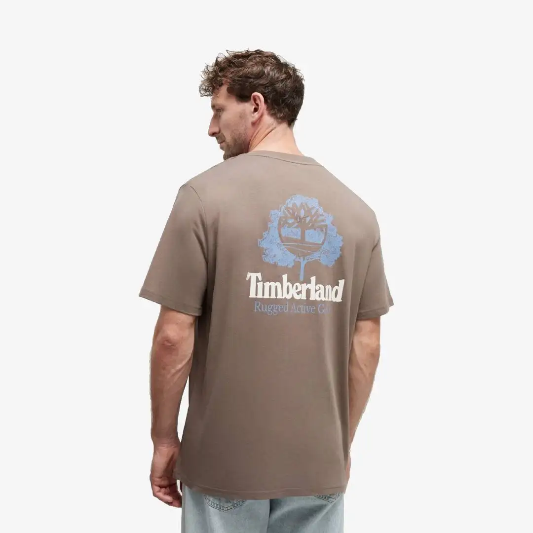 Timberland Rugged Active Gear Back Graphic Tee Chocolate Chip - Image 2