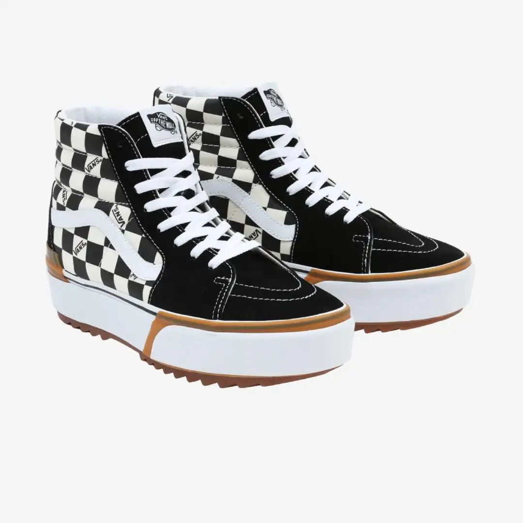 Vans Ua Sk8-Hi Stacked (tablero de ajedrez) Multi/True White - Imagen 3
