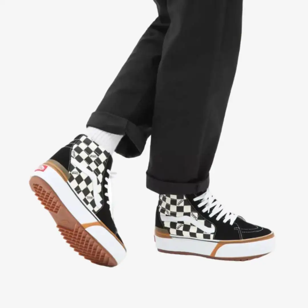 Vans Ua Sk8-Hi Stacked (tablero de ajedrez) Multi/True White - Imagen 5