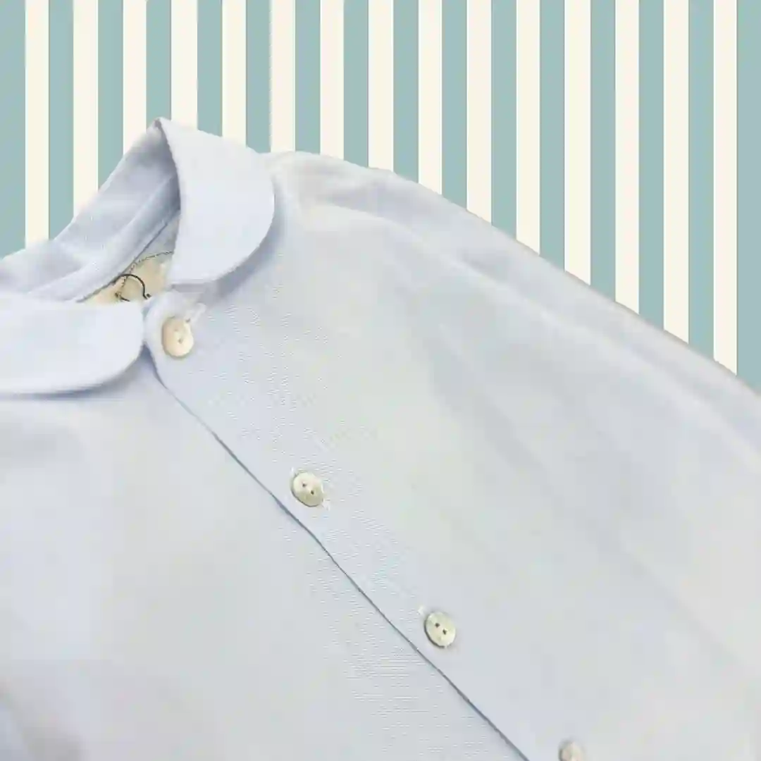 Blue baby collar shirt