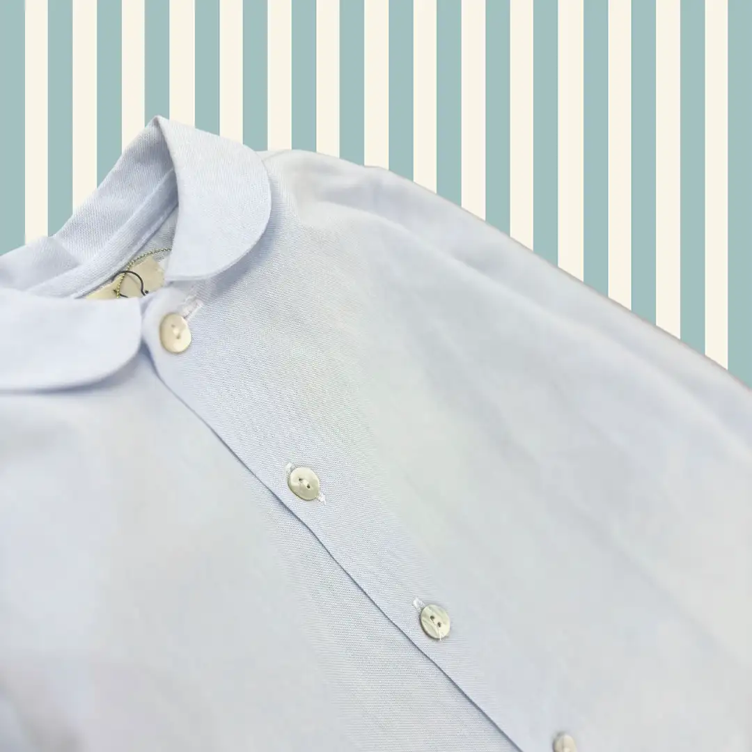 Blue baby collar shirt