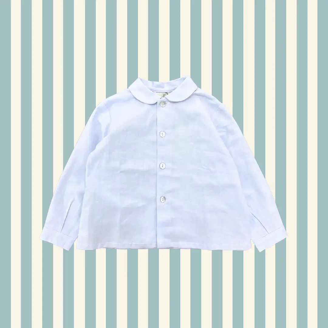 Blue baby collar shirt - Image 2