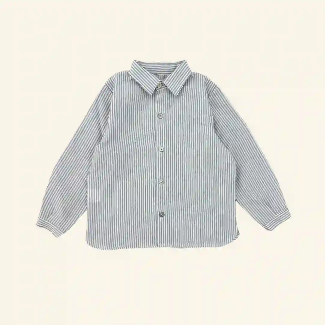Gray stripe oxford shirt