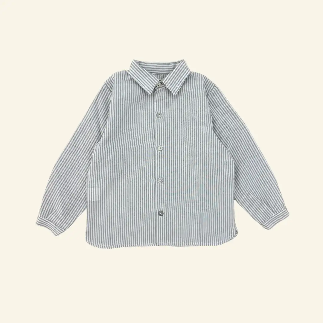 Gray stripe oxford shirt