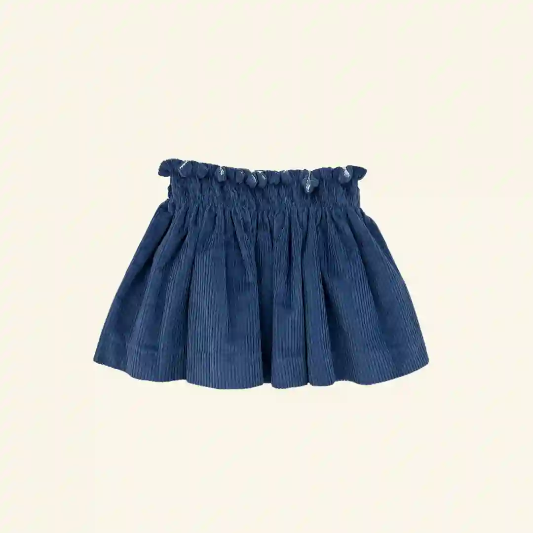 Blue corduroy skirt