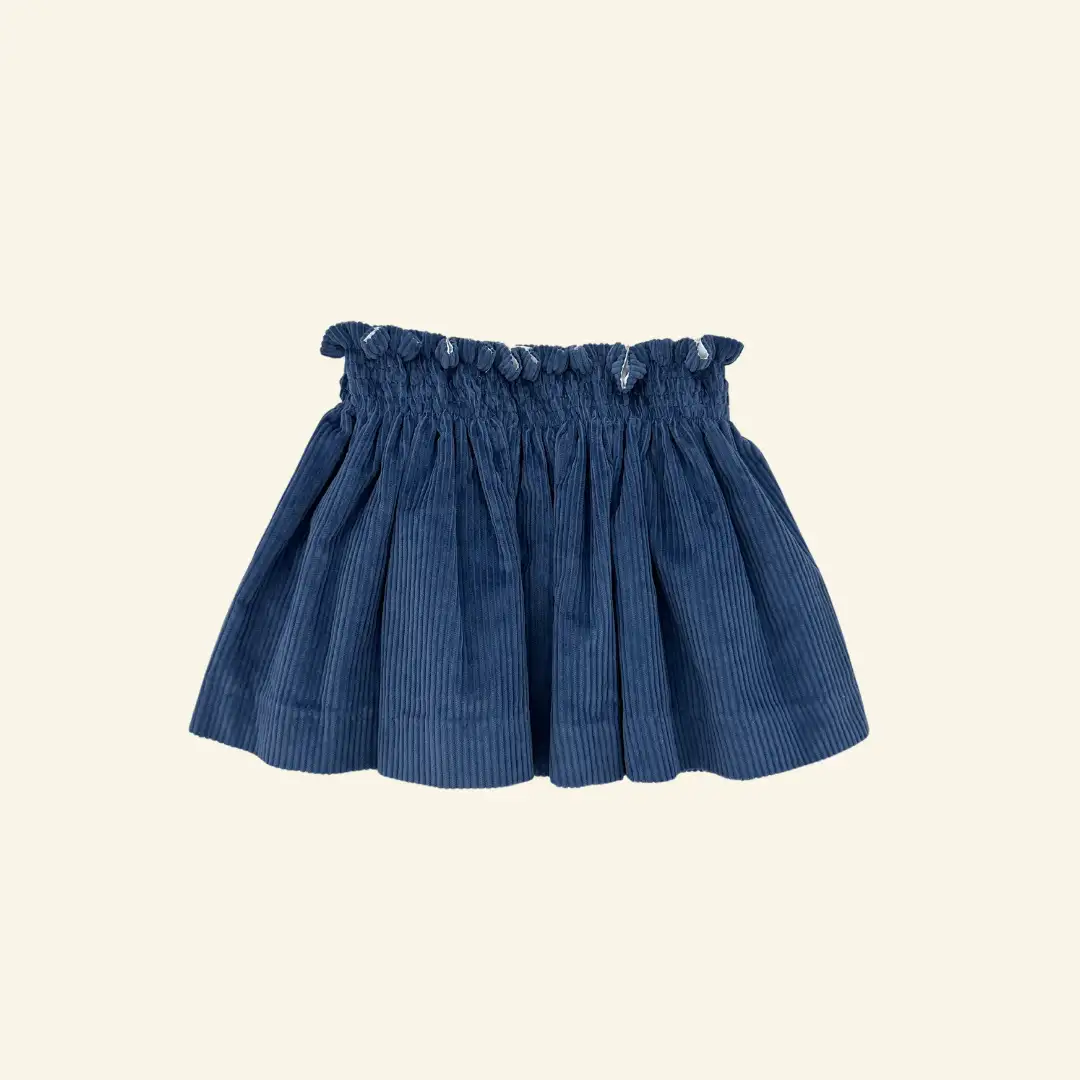 Blue corduroy skirt