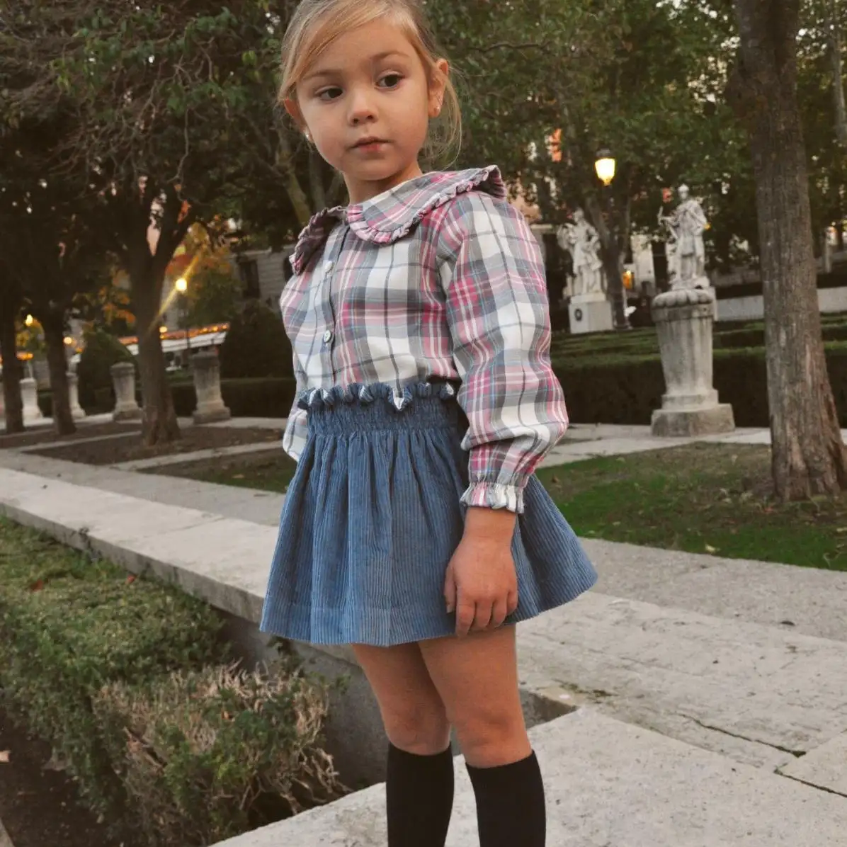 Blue corduroy skirt - Image 2