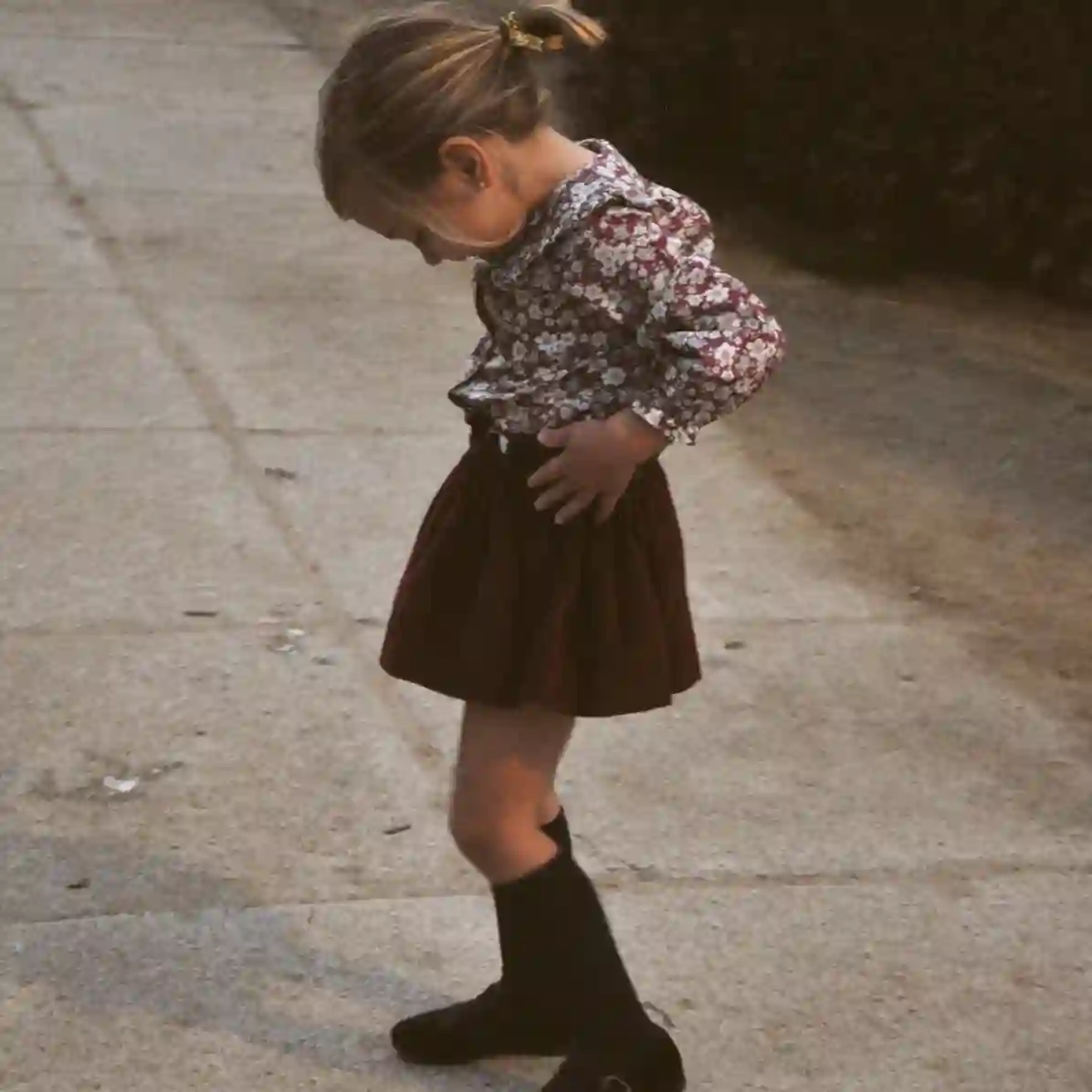 Burgundy corduroy skirt