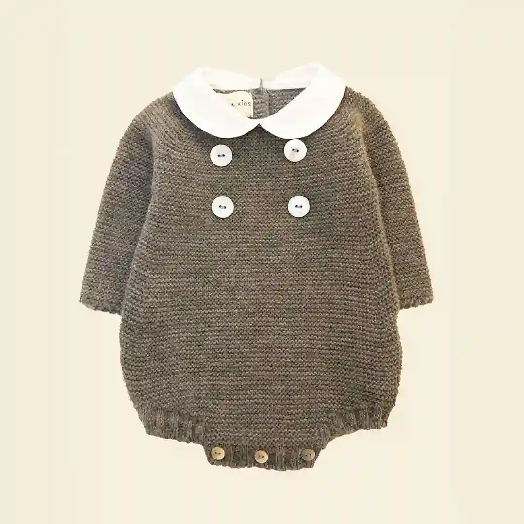 Knitted baby neck romper (+ colors)