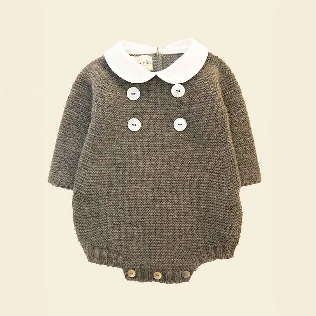 Knitted baby neck romper (+ colors)