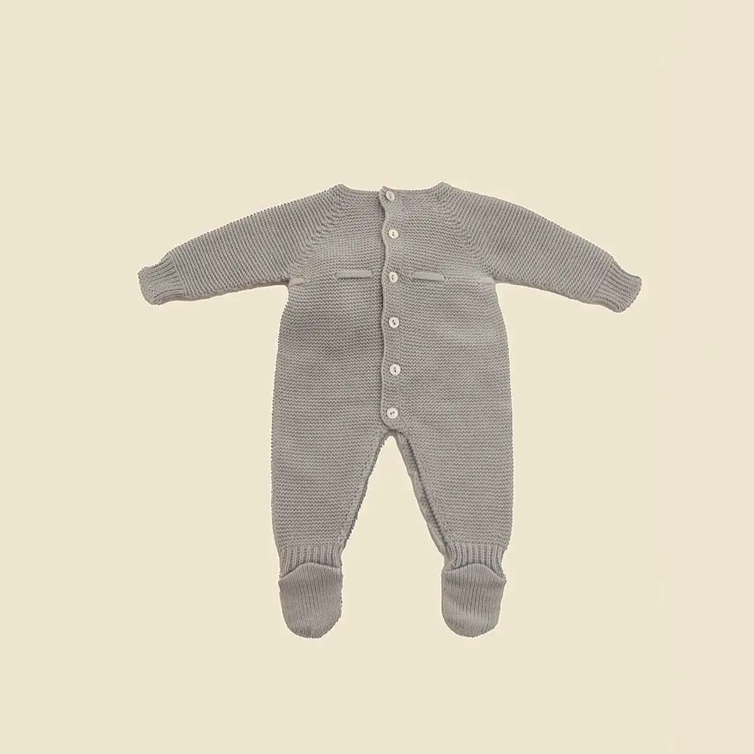 Knitted romper with cloud pompom - Image 2
