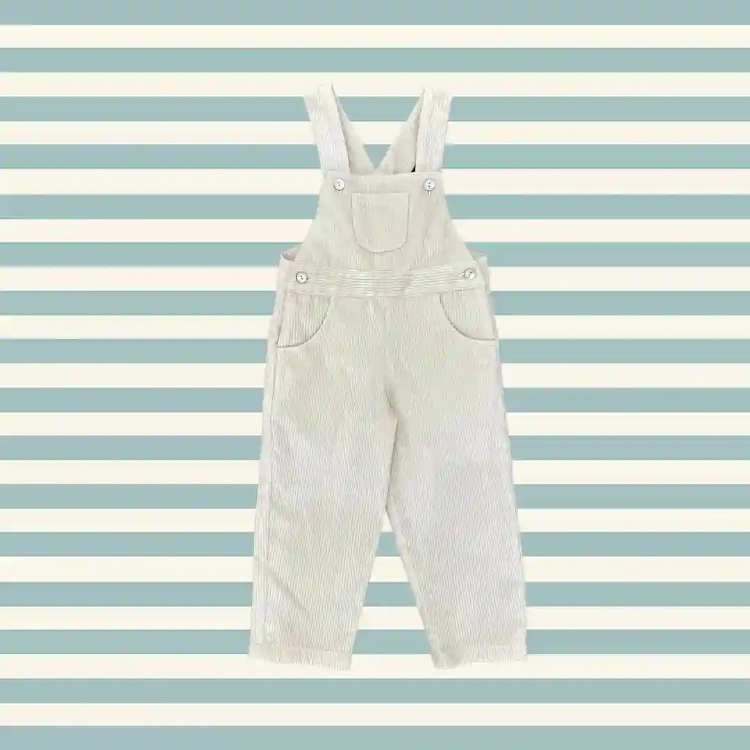 Raw corduroy overalls