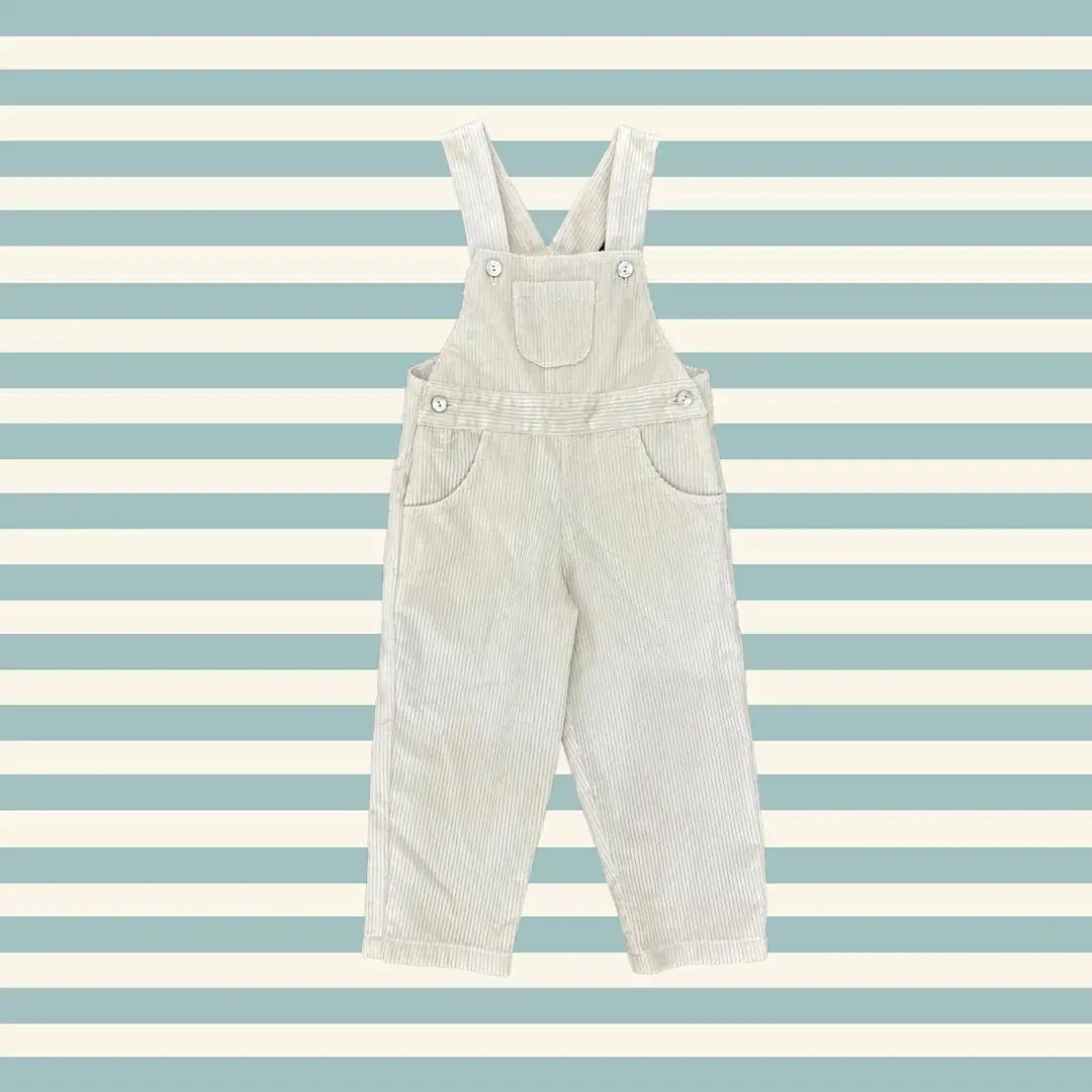Raw corduroy overalls