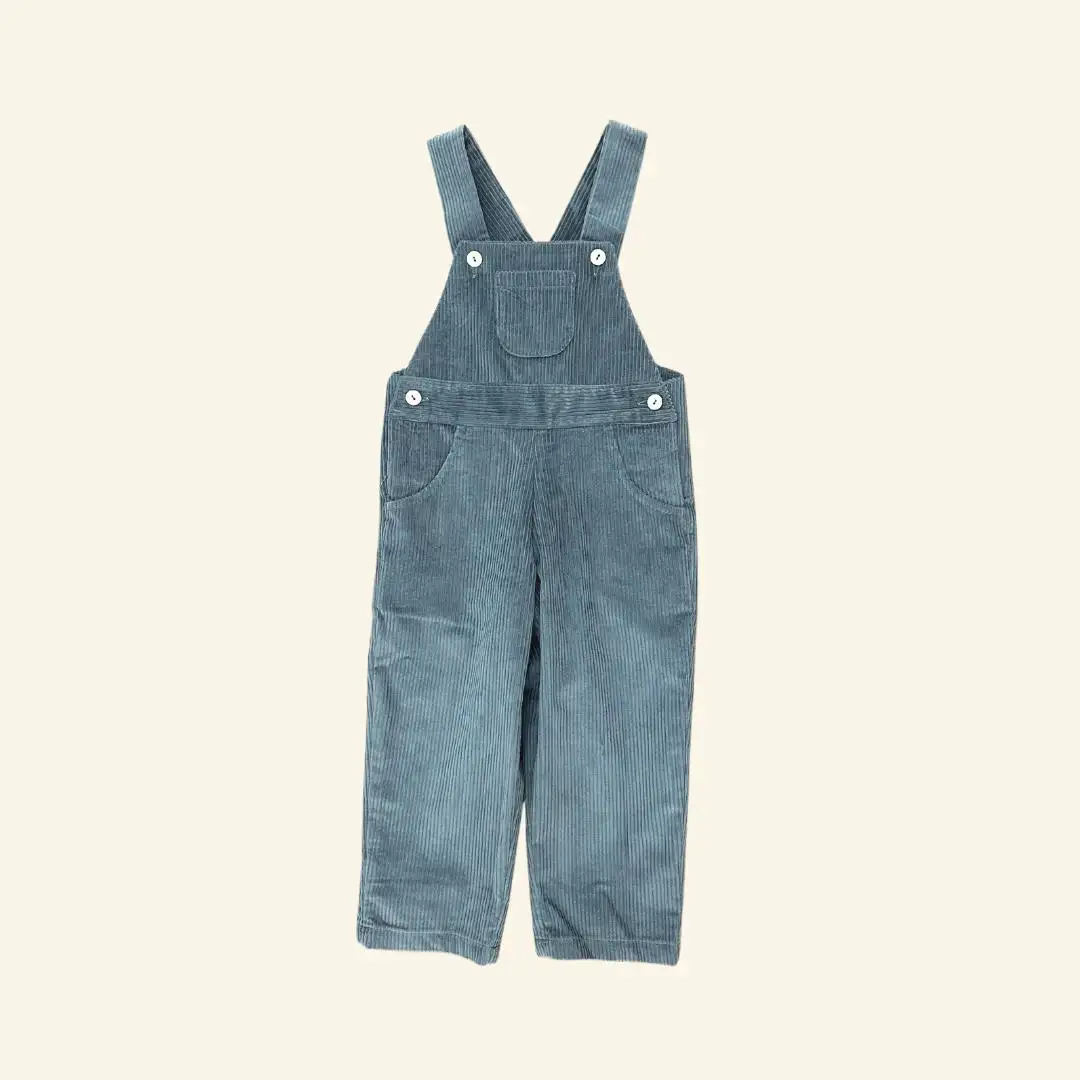 Gray corduroy overalls