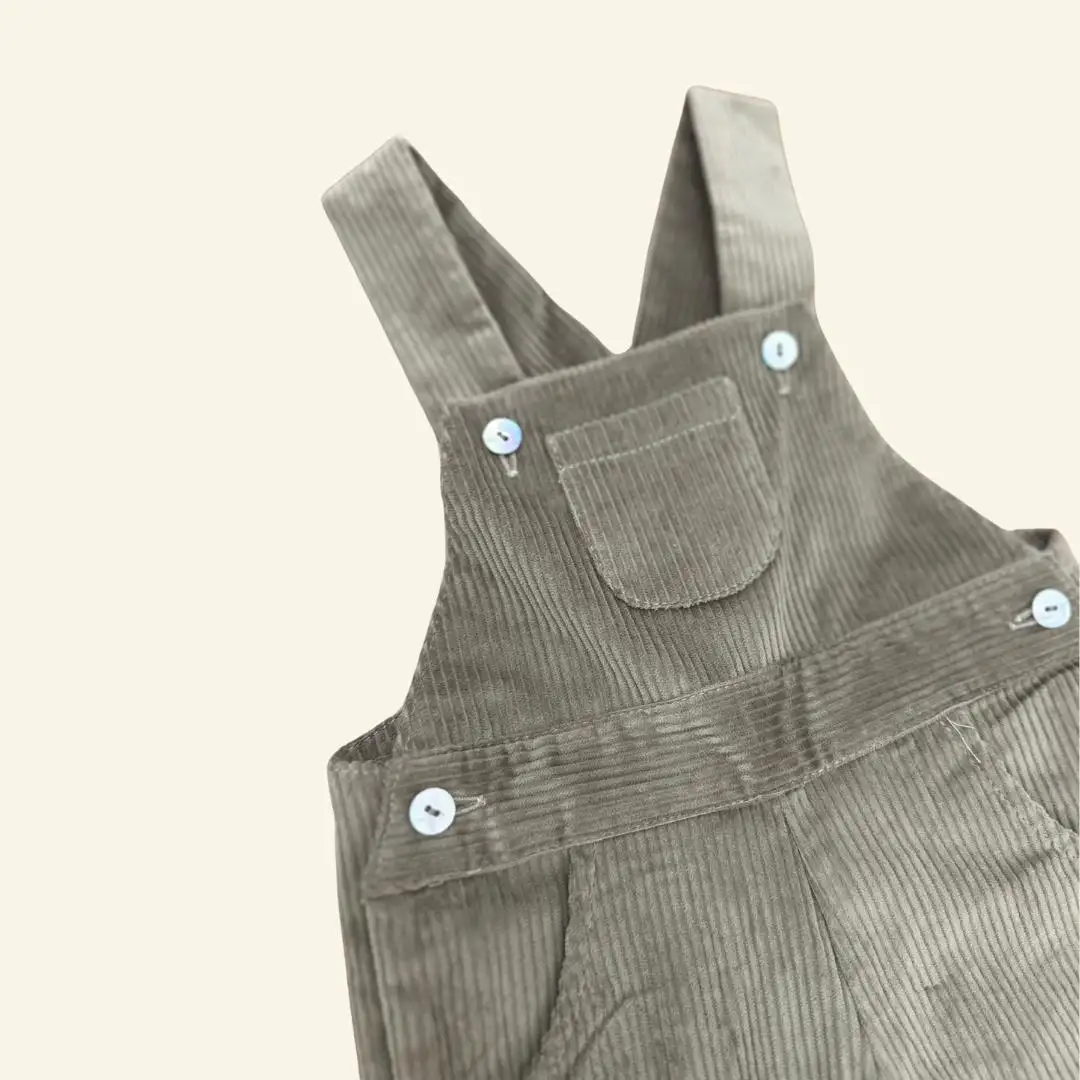 Tan corduroy overalls - Image 2