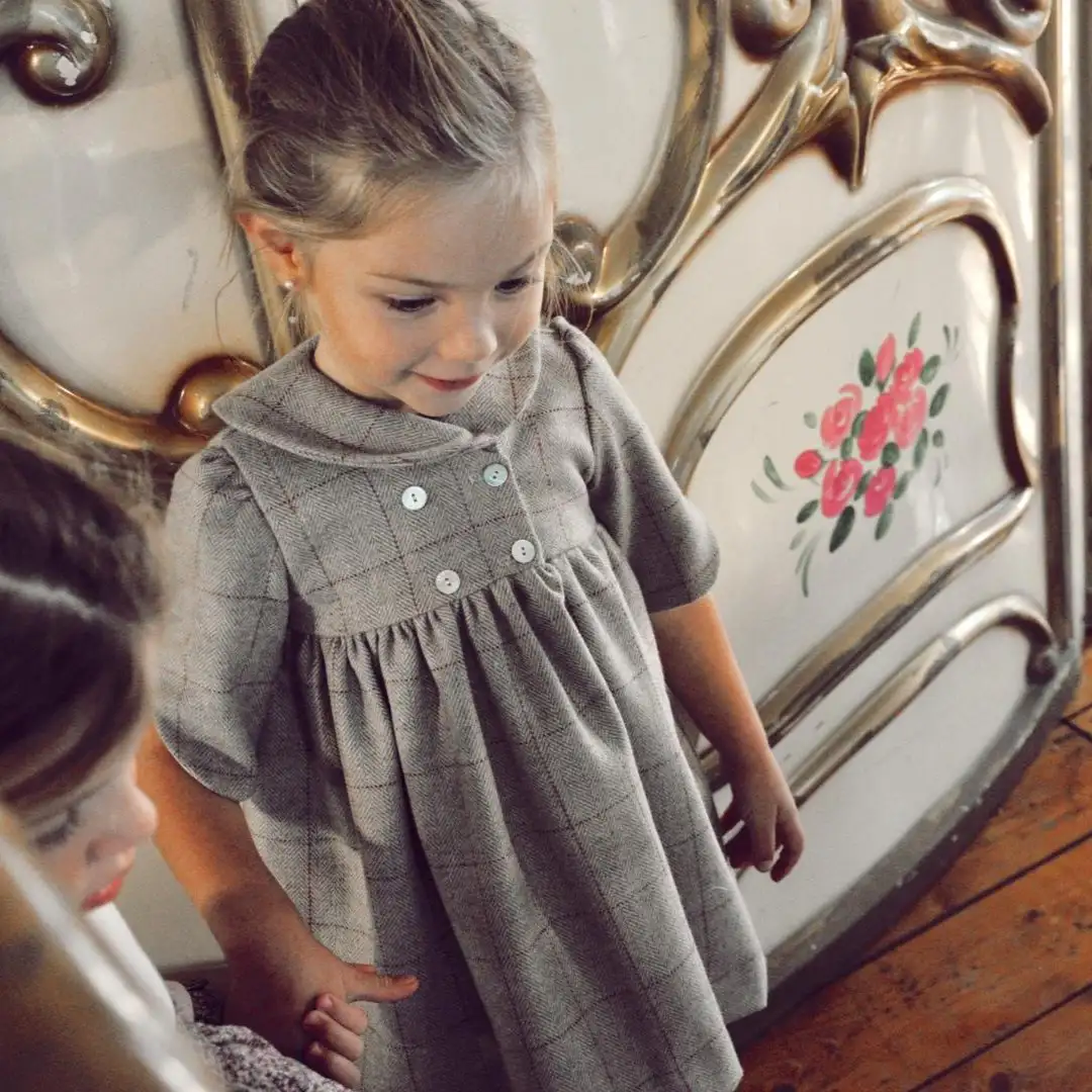 Vestido cuadros espiga - Imagen 8