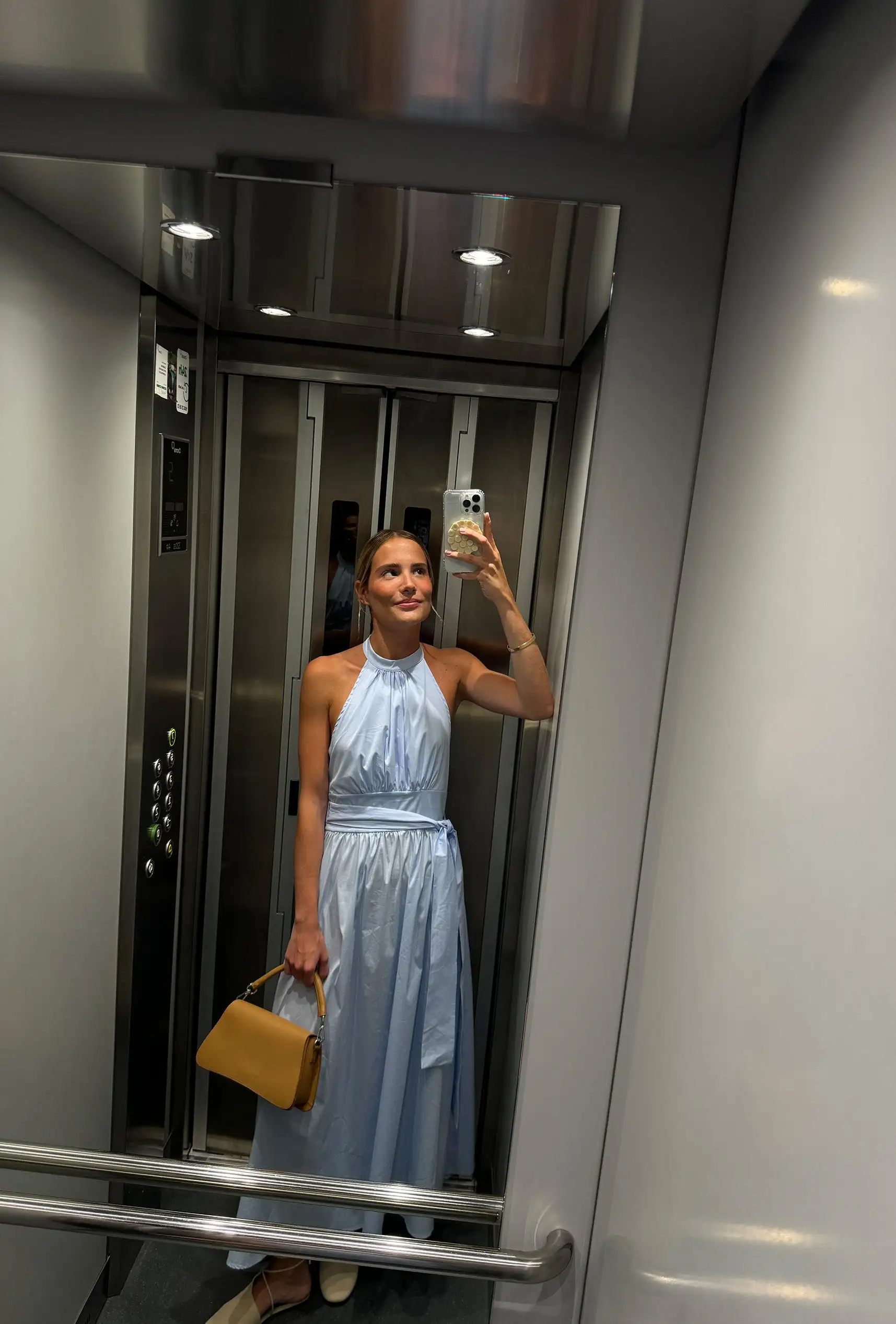 Vestido Popelin años 60 azul celeste - Imagen 18