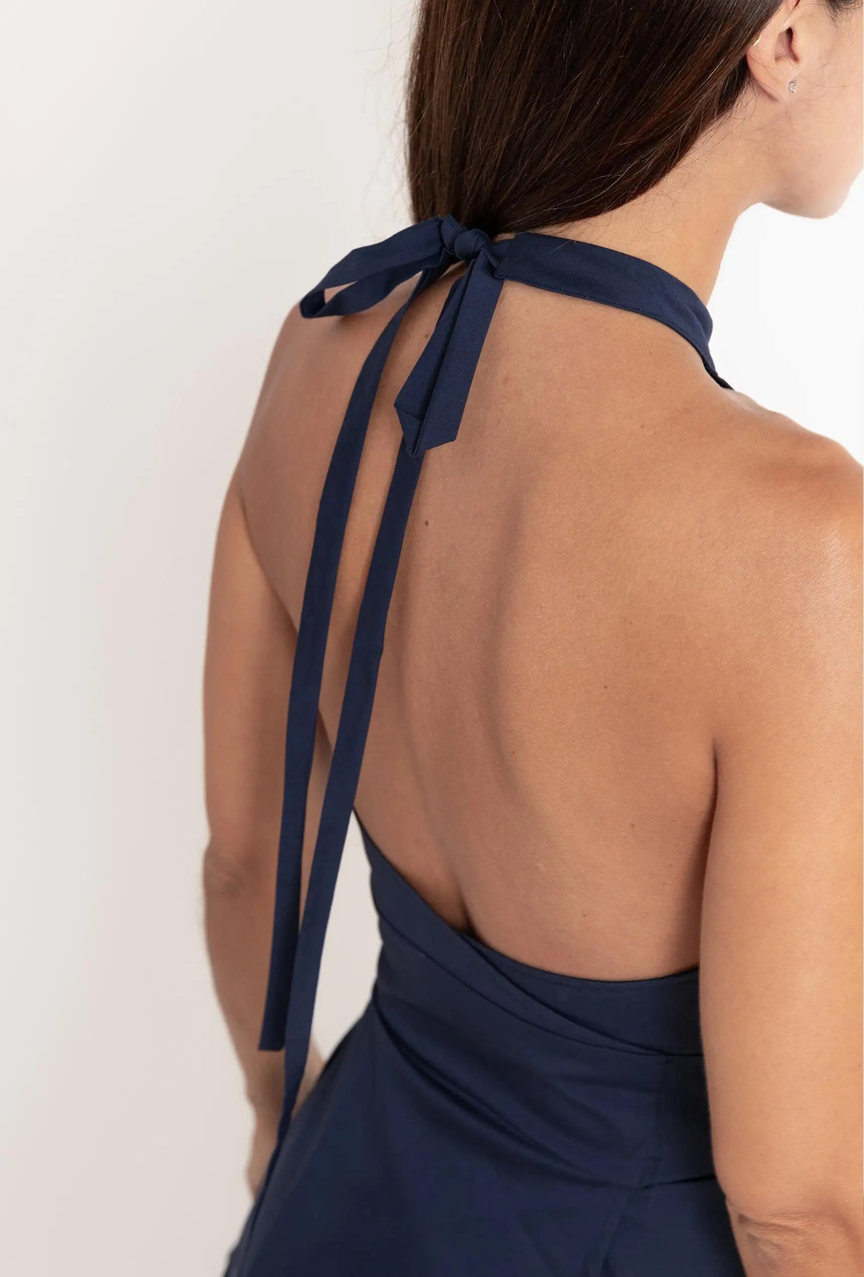60's Popelin Dress Navy Blue - Image 5