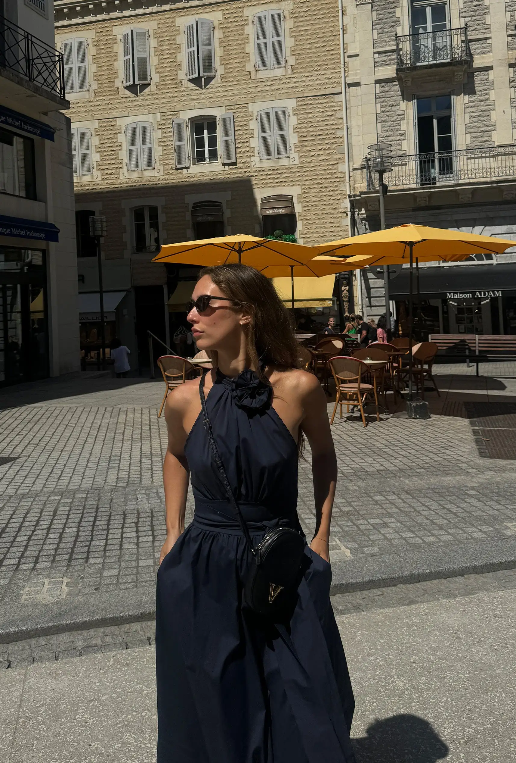 60's Popelin Dress Navy Blue - Image 11