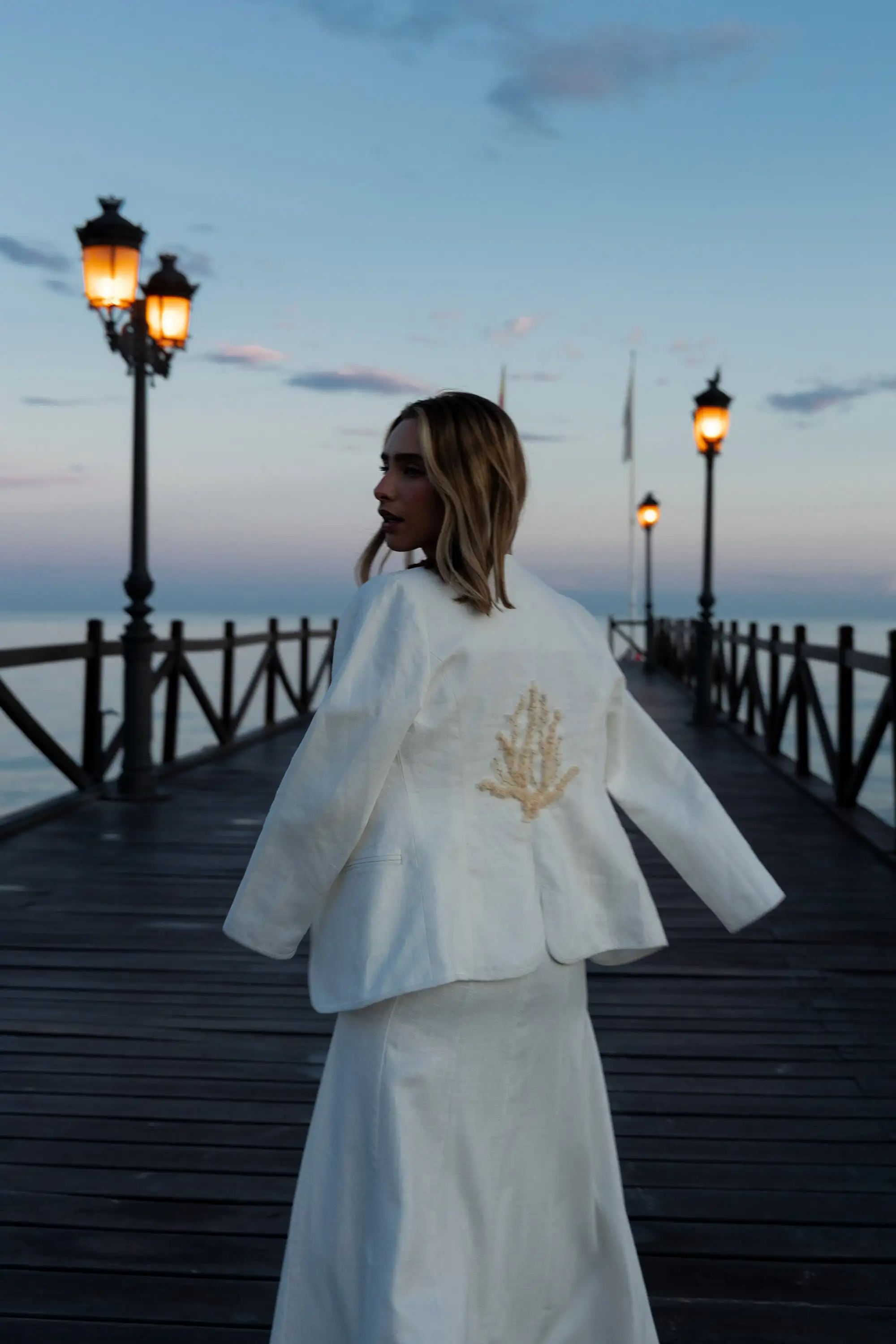 Coral Linen Jacket - Image 2